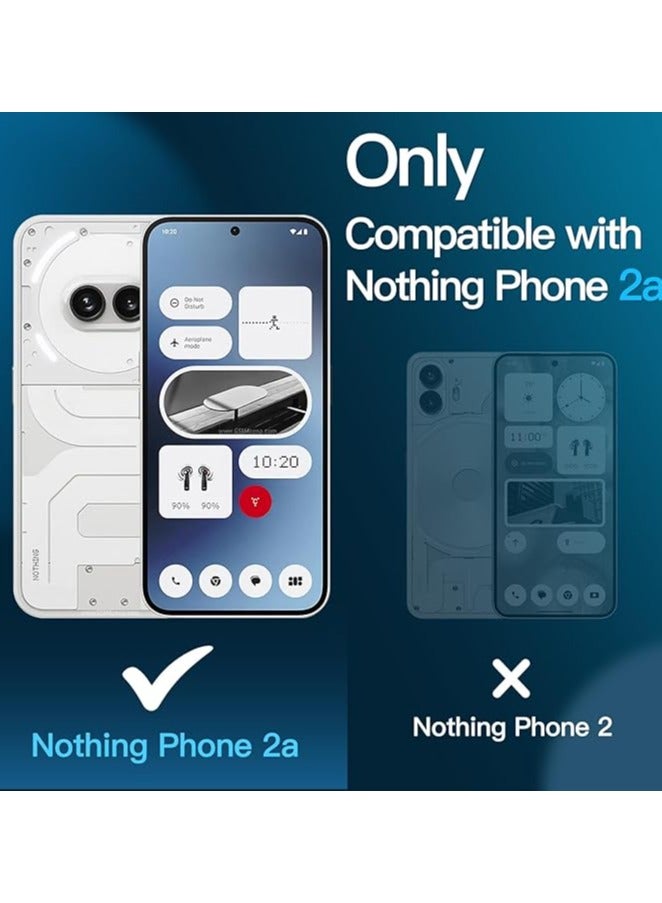 QIRG عبوة من قطعتين من واقي الشاشة الزجاجي الشفاف عالي الدقة لهاتف Nothing Phone 2A، طبقة رقيقة من الزجاج المقوى المقاوم للخدش، مناسب للحافظات، مضاد لبصمات الأصابع، مضاد للخدش - Image 3